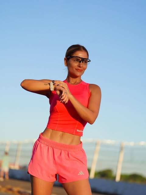 Atleta se preparando para a prova